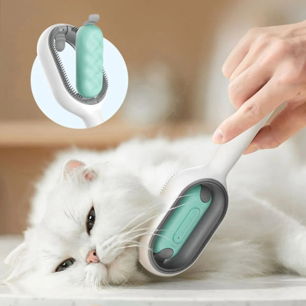 Escova Rasqueadeira para Pets com Dispensador